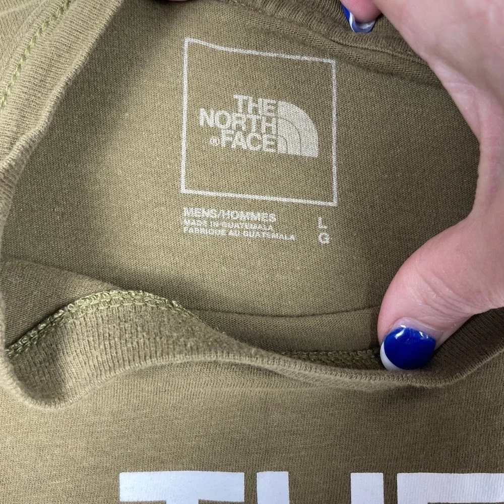 The North Face Half Dome Logo T-Shirt Mens Large Brown Short Sleeve Cotton
